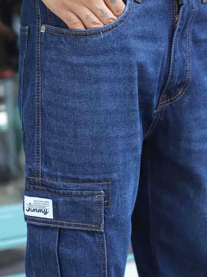 Runway Rebel Dark Blue Denim Cargo