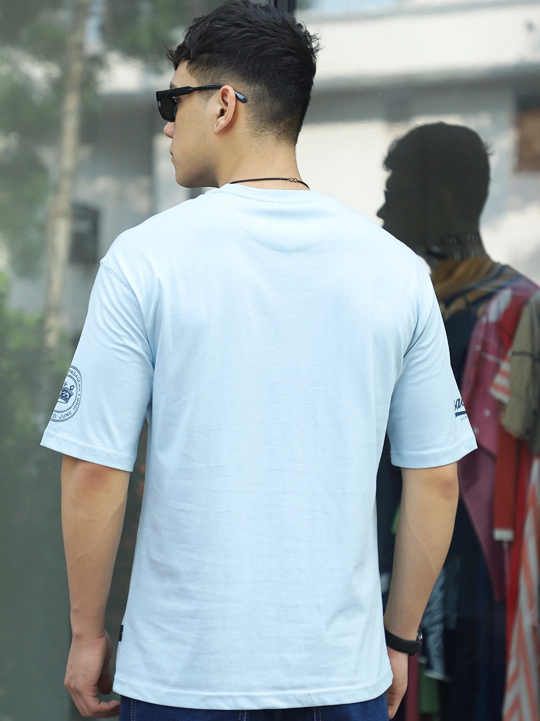 Hot Mess Sky Blue Oversized Tee
