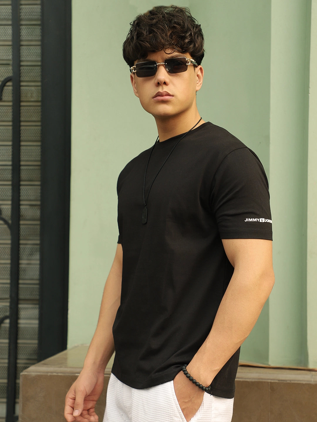Black Cotton T-Shirt
