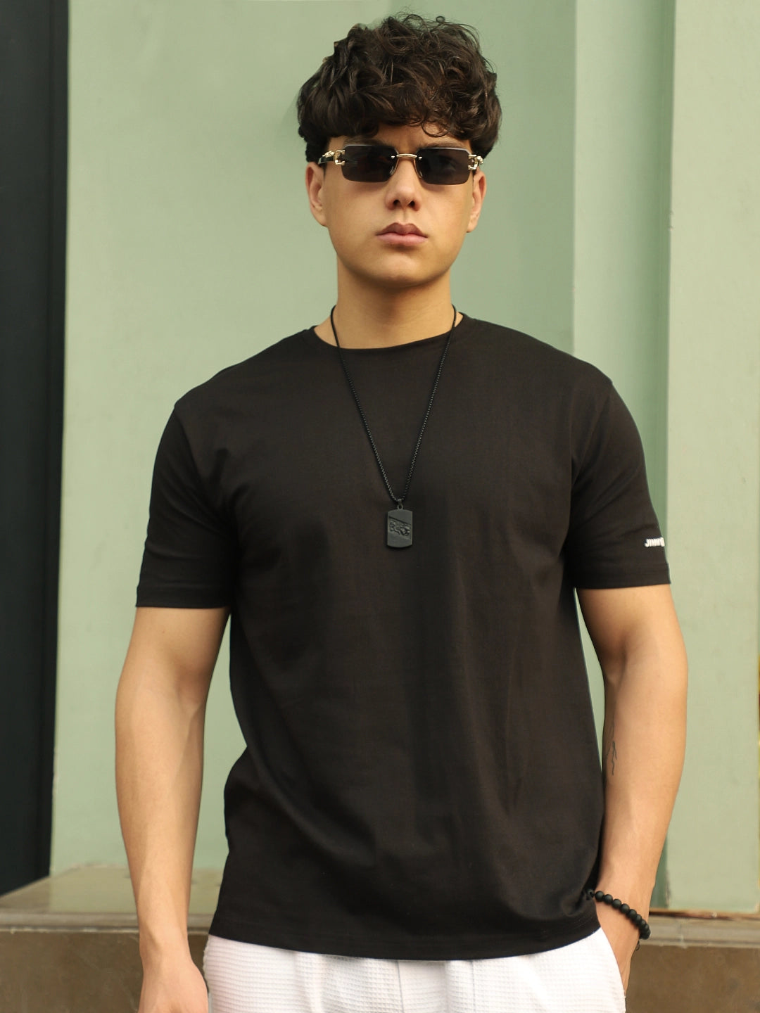 Black Cotton T-Shirt