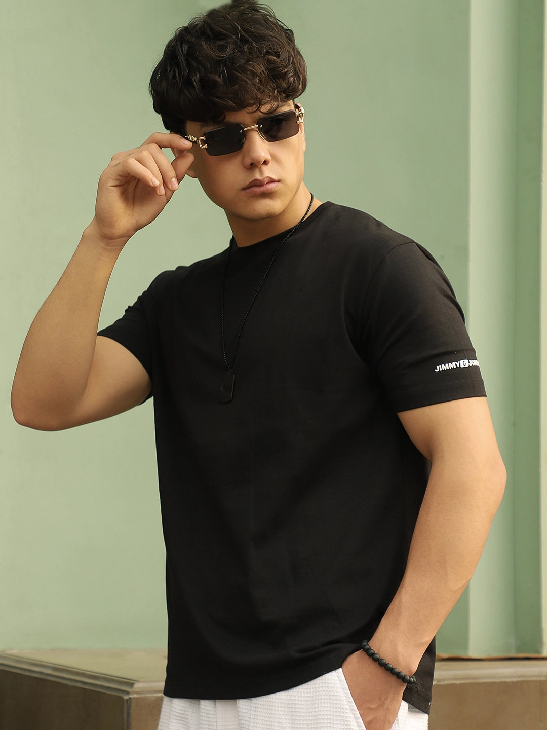 Black Cotton T-Shirt