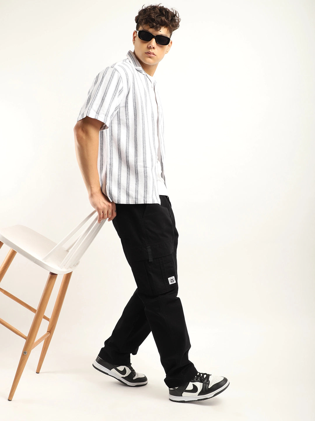 Grind Black Plus Size Cotton Cargo