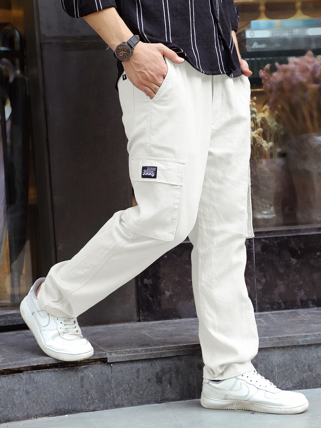 Desert White Linen Cargo