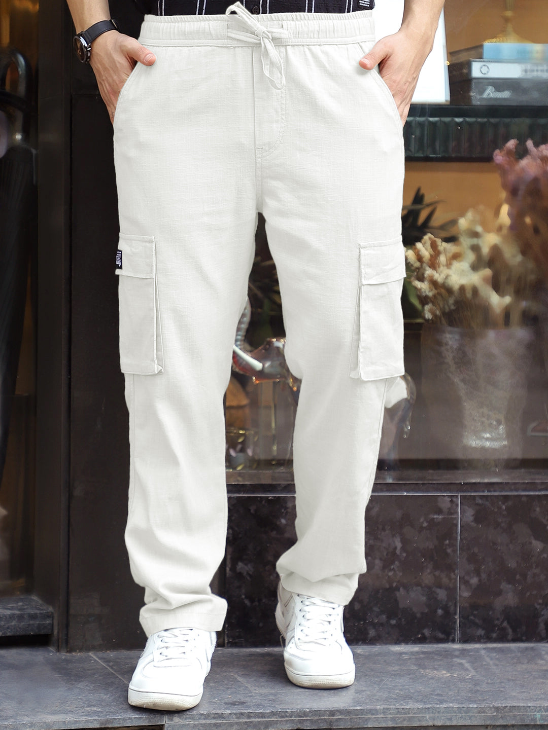 Desert White Linen Cargo