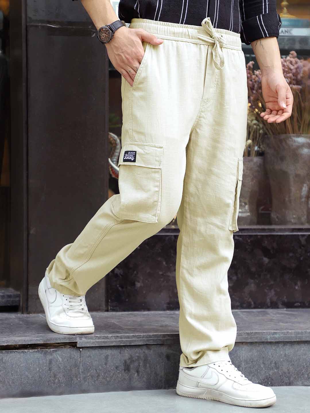 Desert Cream Linen Cargo
