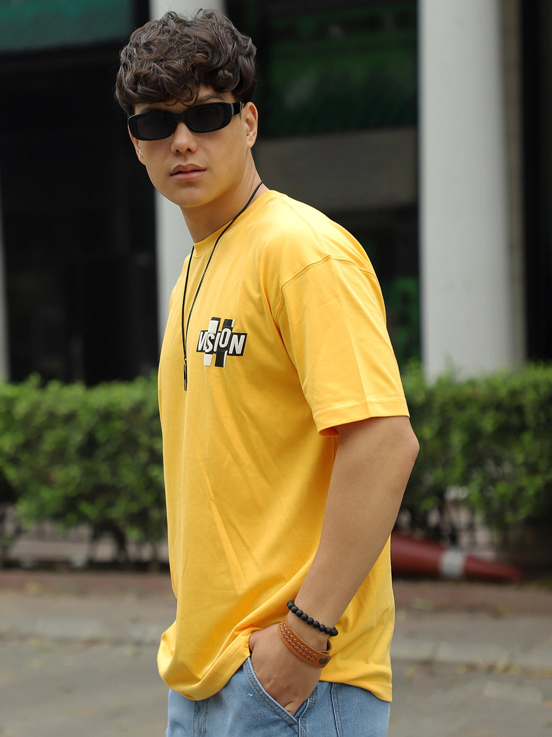 Vision Oversized Yellow T-Shirt