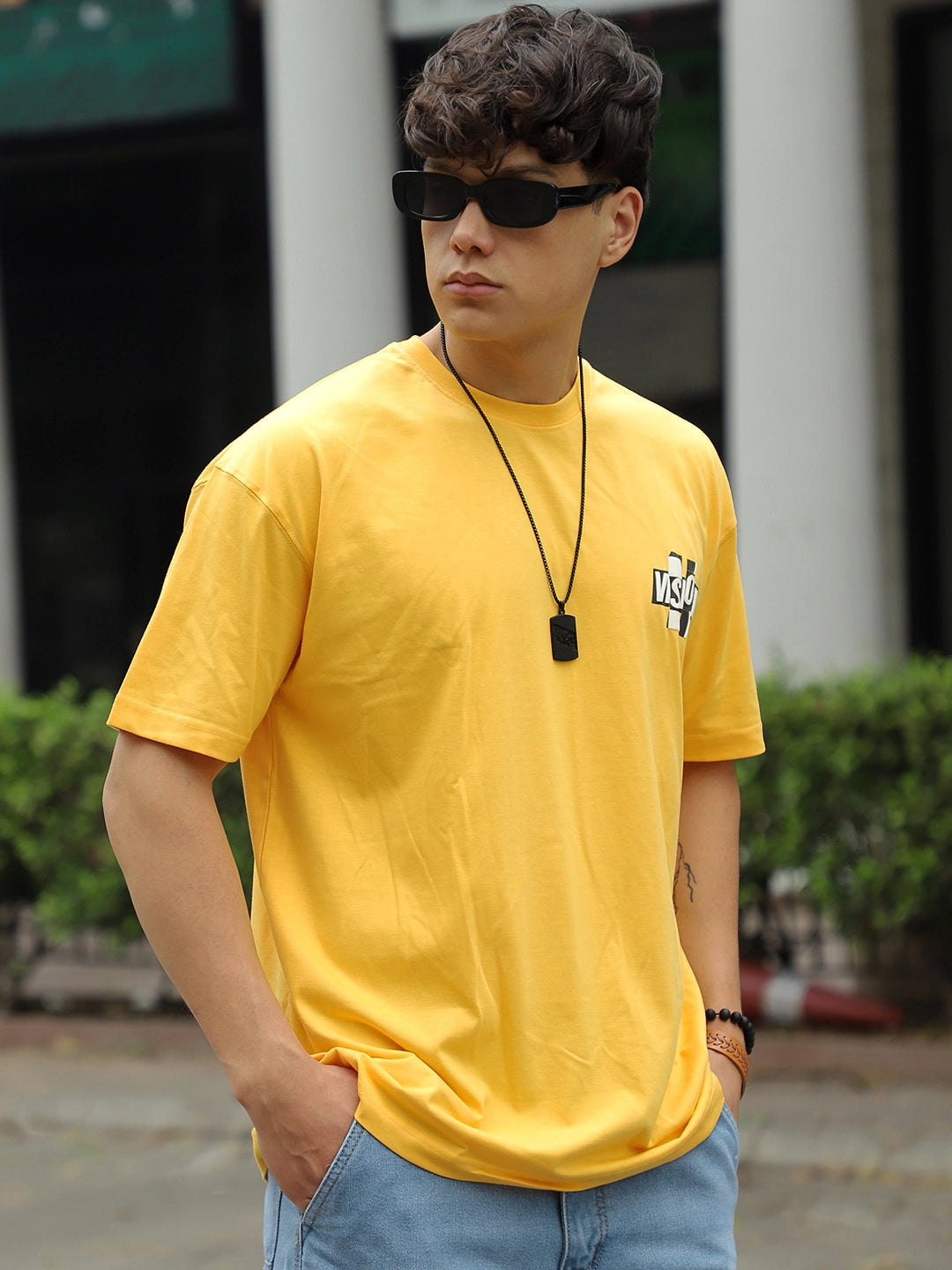 Vision Oversized Yellow T-Shirt
