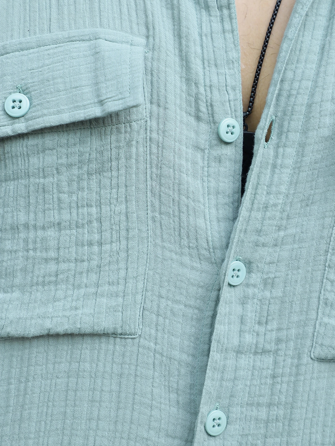 Vero Vibe Lucas Double Clothe Teal Green Shirt