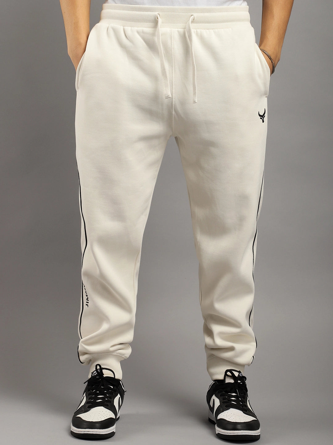 Men Fleece White Tracksuit