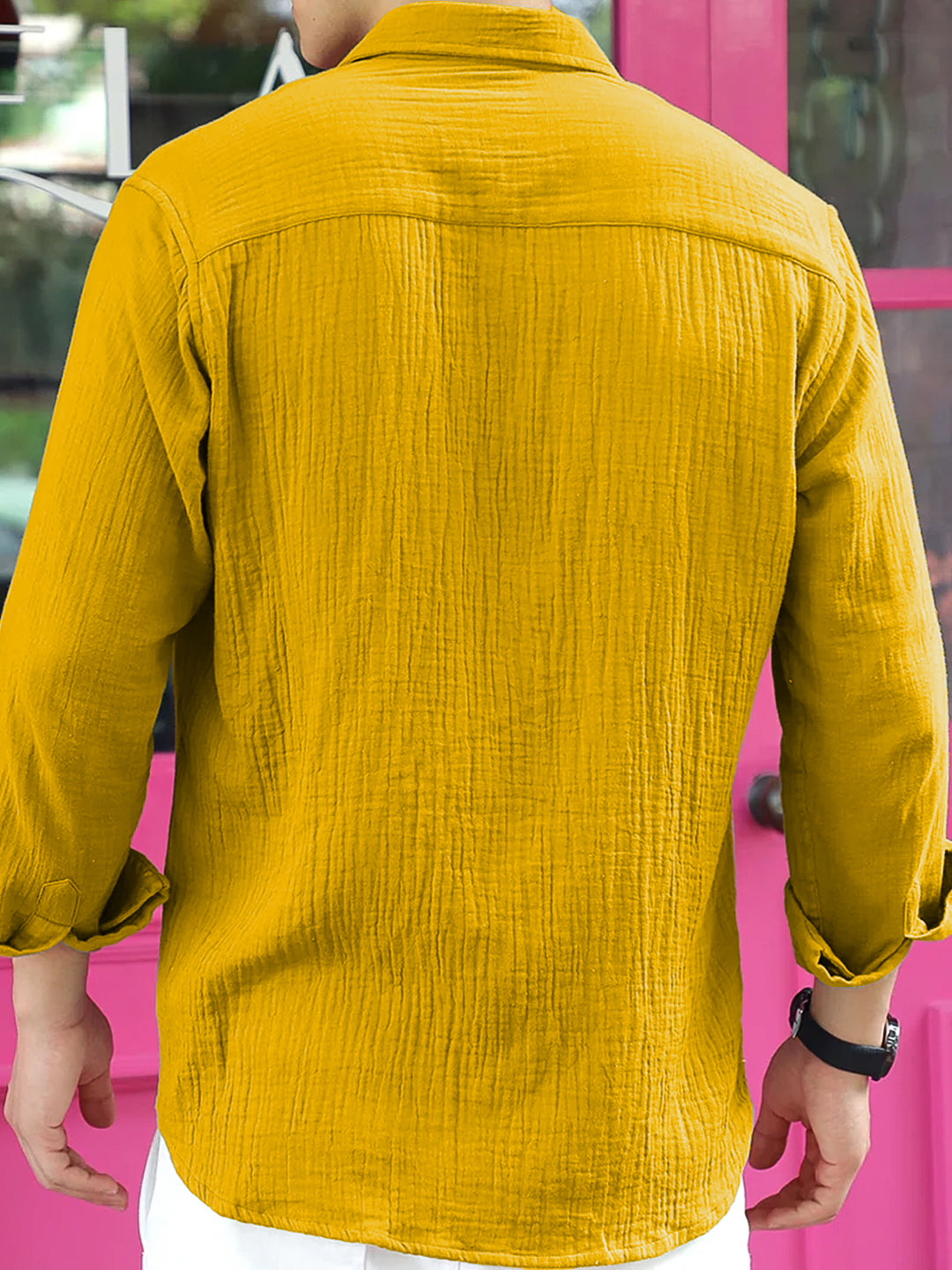 Vero Vibe Lucas Double Clothe Amber Shirt