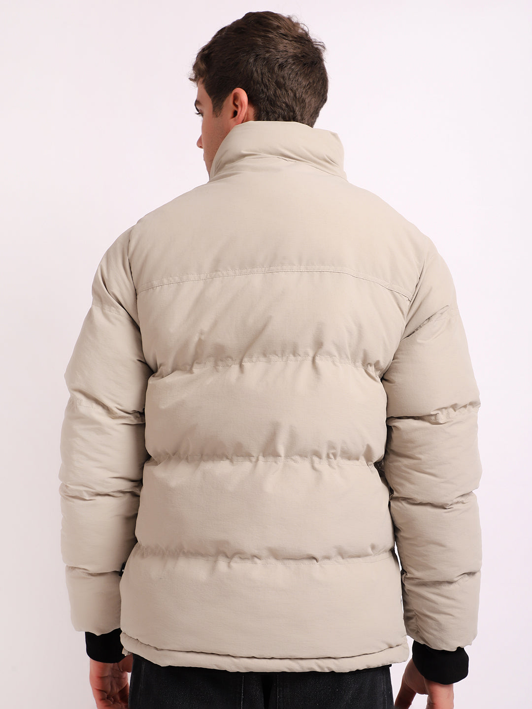 Northbound Beige Oversized Puffer Jacket