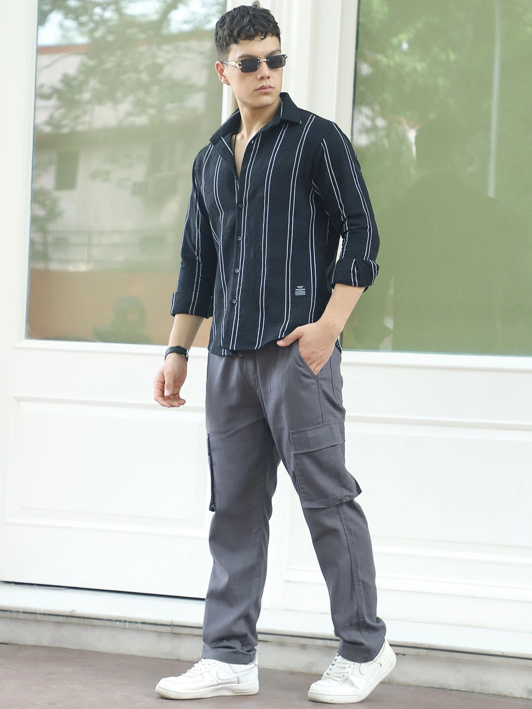 Desert Dark Grey Linen Cargo