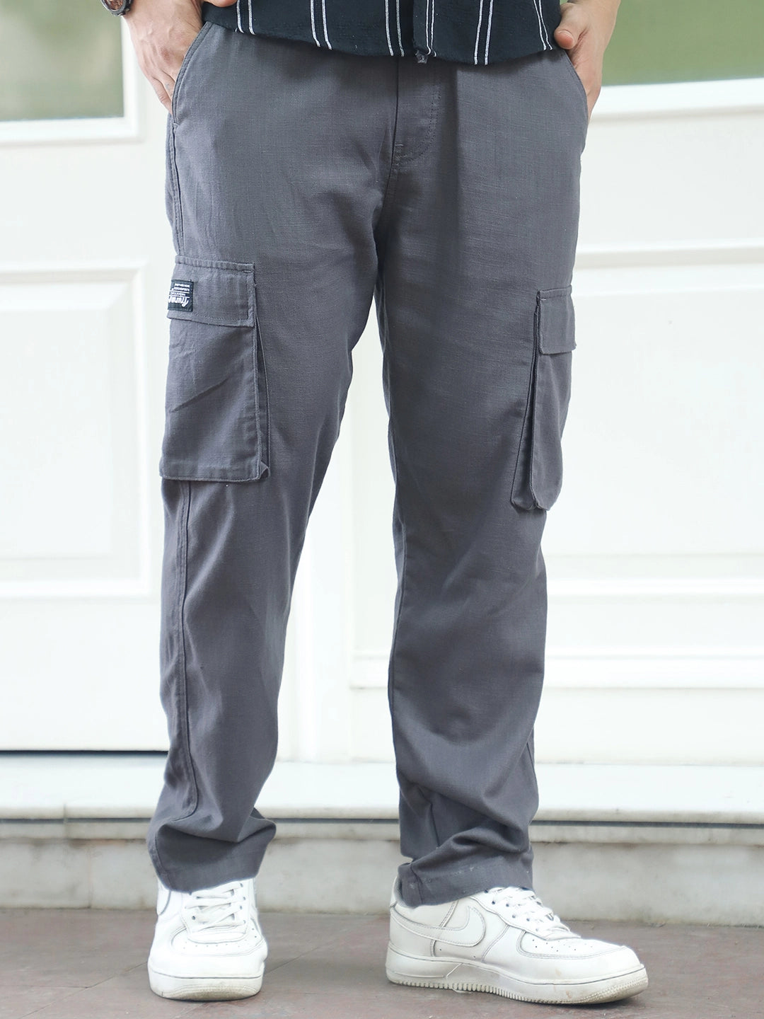Desert Dark Grey Linen Cargo