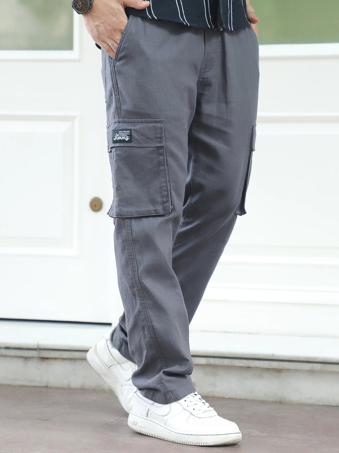 Desert Dark Grey Linen Cargo