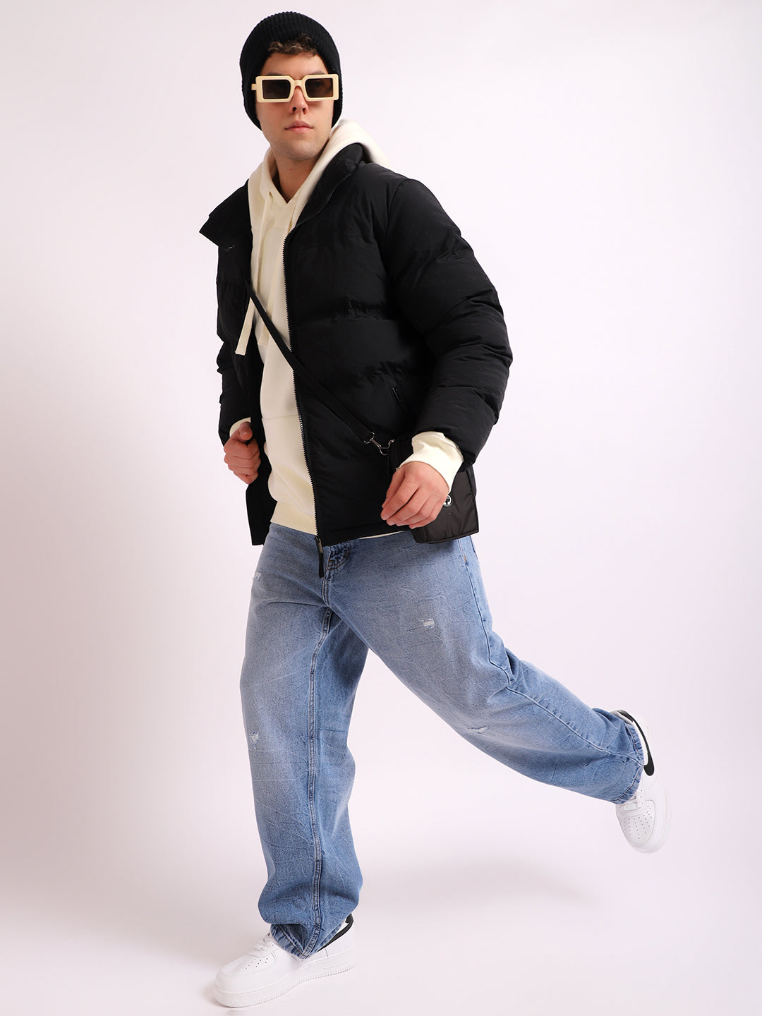 Northbound Black Oversized Puffer Jacket