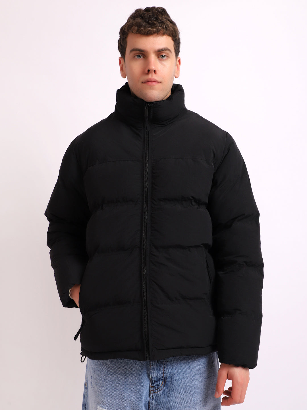Northbound Black Oversized Puffer Jacket