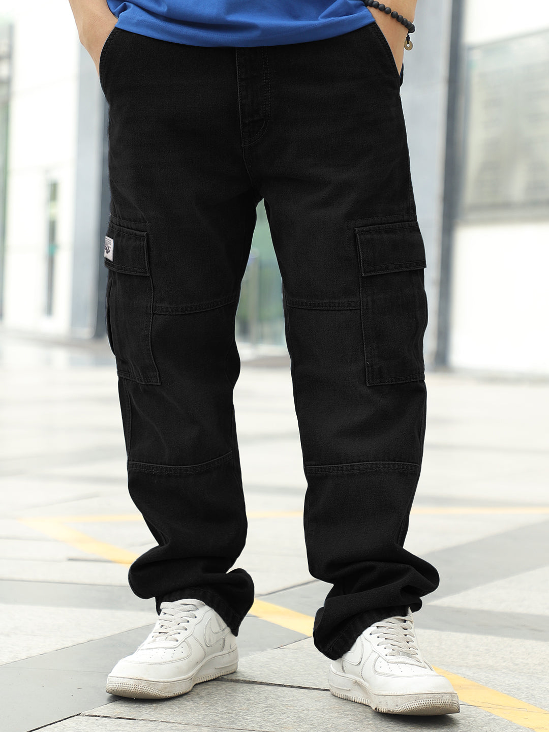 Twilight Fade Raven Black Denim Cargo