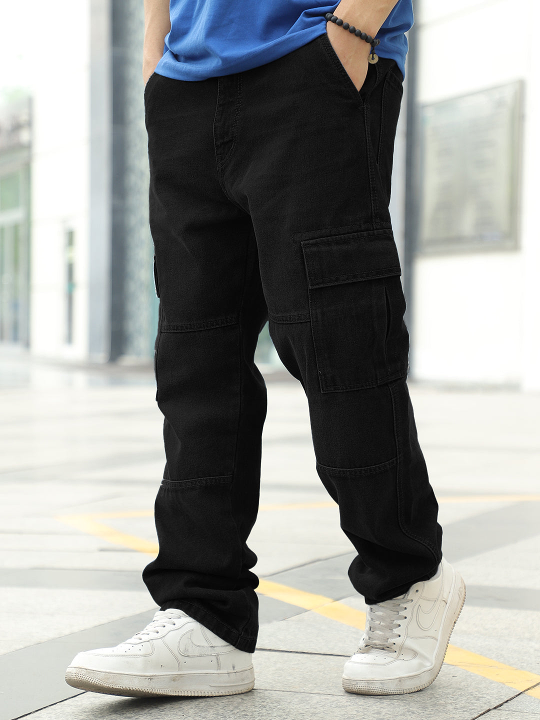 Twilight Fade Raven Black Denim Cargo