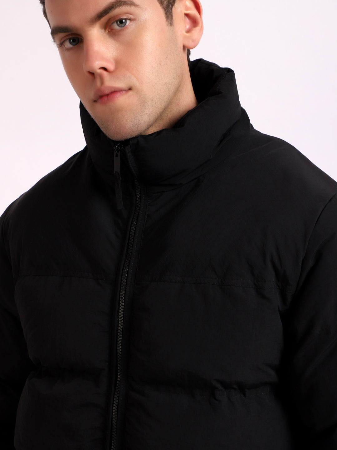 Northbound Black Oversized Puffer Jacket