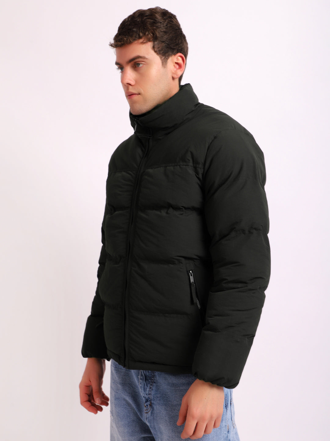 Northbound Olive Oversized Puffer Jacket