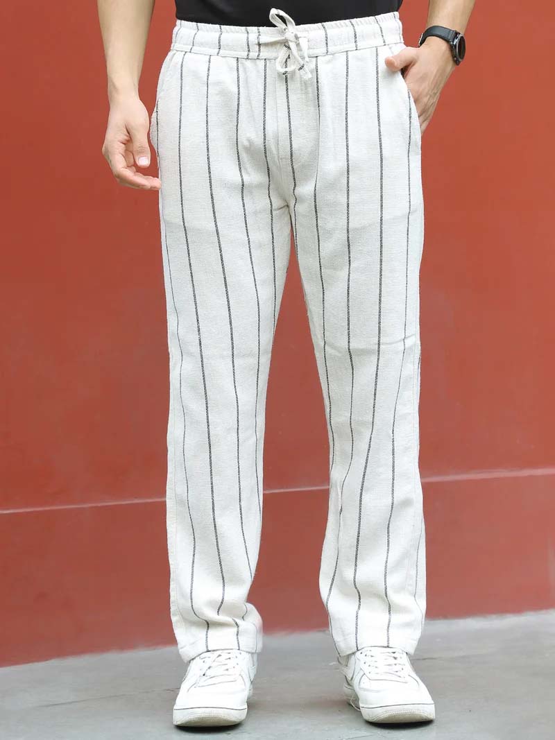 Caelor Off White Stripe Trouser