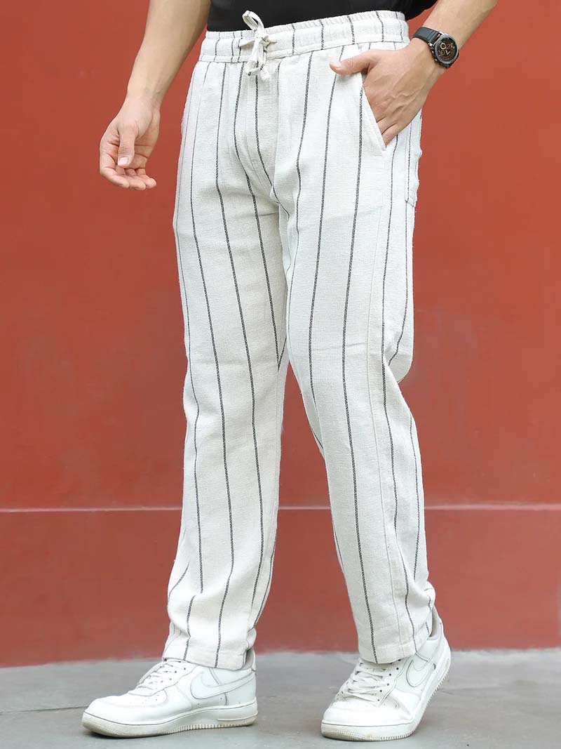 Caelor Off White Stripe Trouser