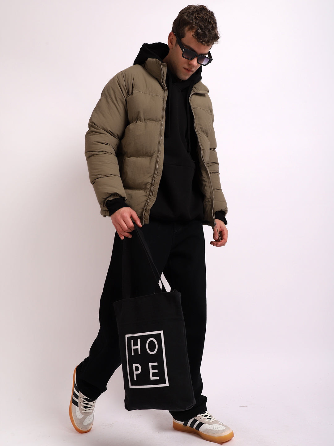 Northbound Camel Brown Oversized Puffer Jacket