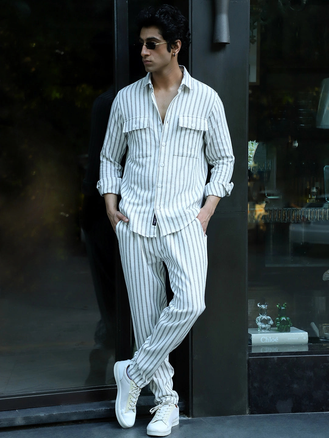 Rolls Rhythm White Stripe Co Ord Set