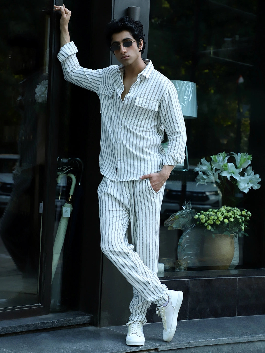 Rolls Rhythm White Stripe Co Ord Set
