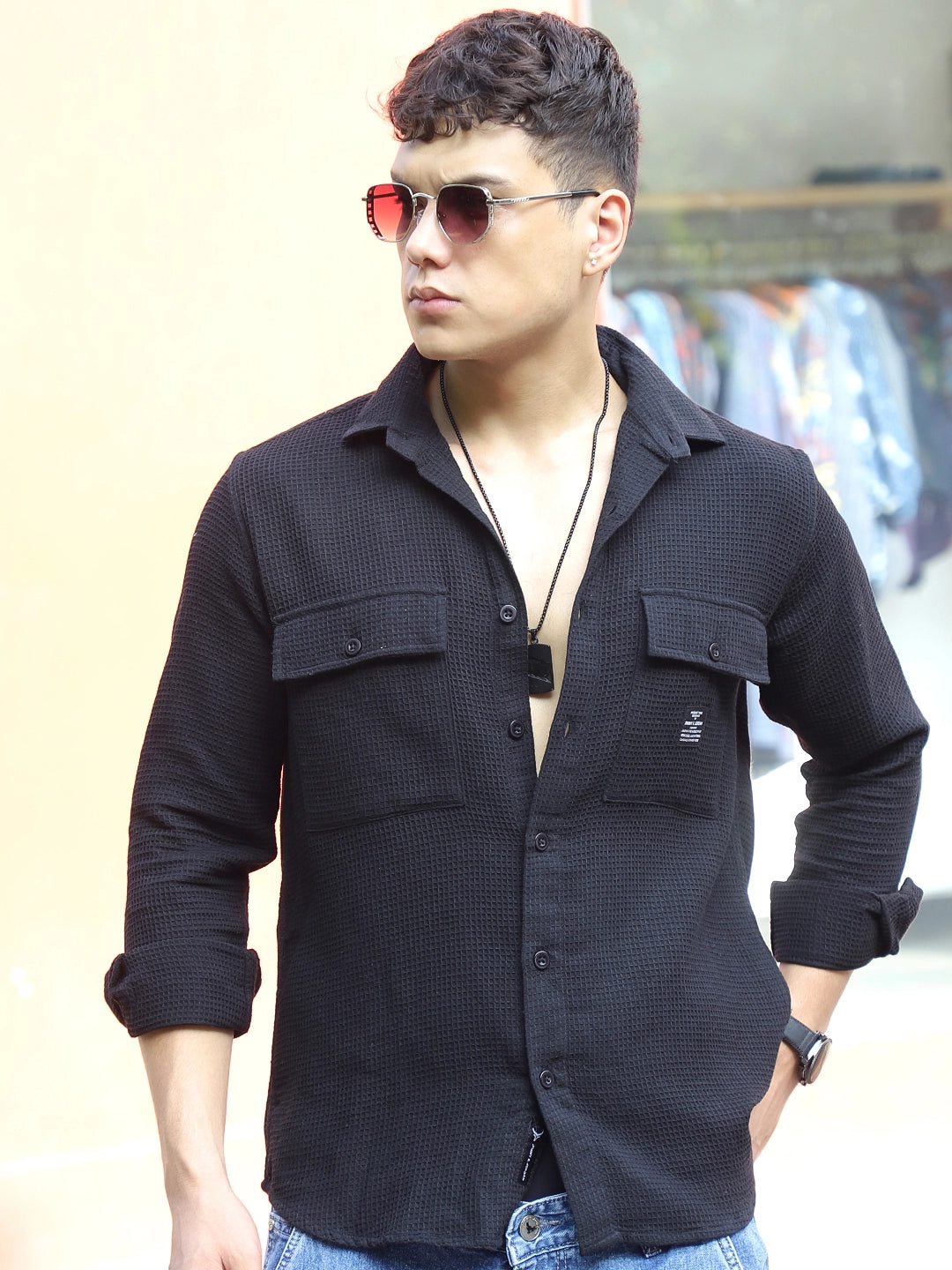 British Vintage Black Full Sleeve Shirt
