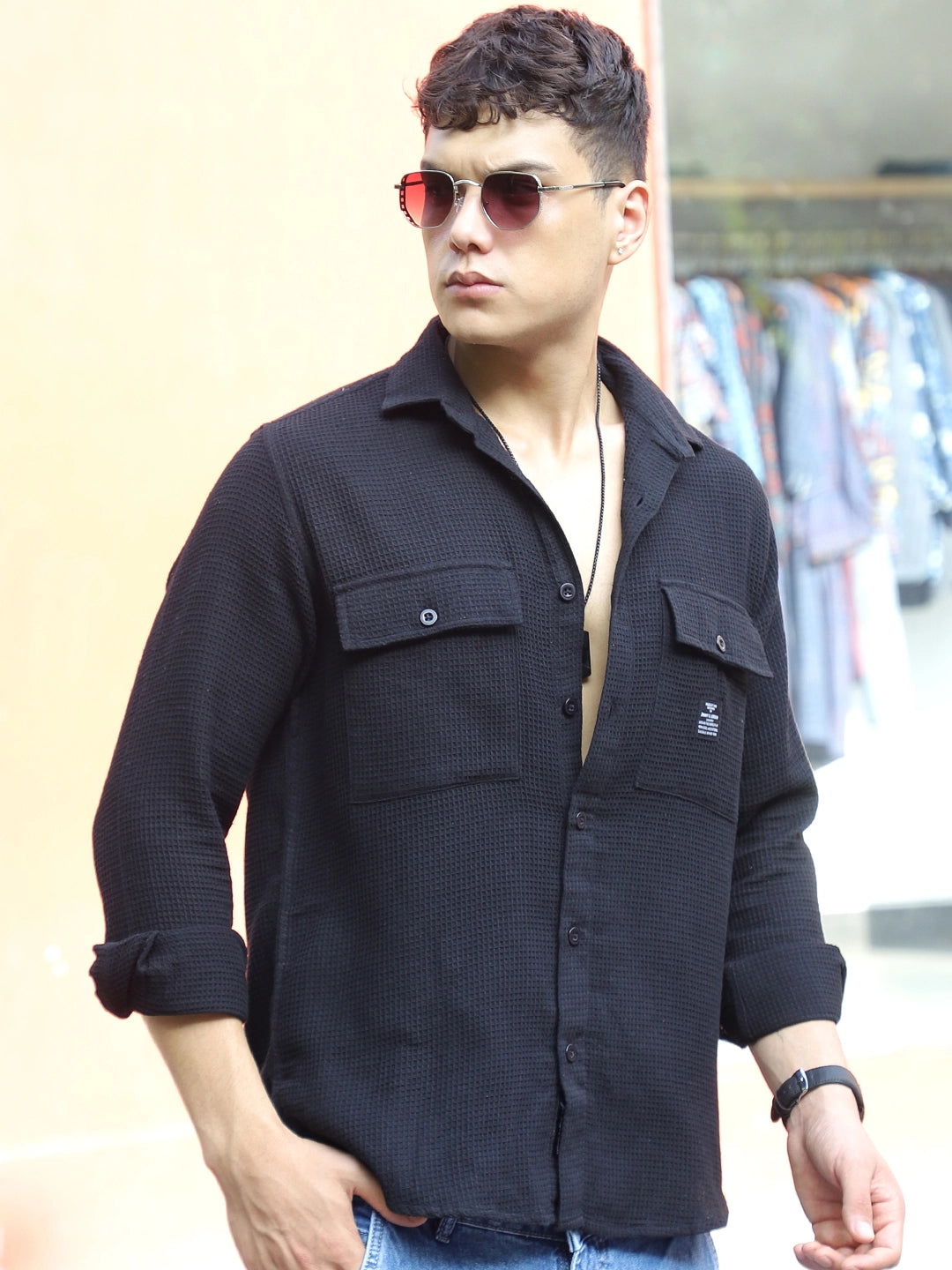 British Vintage Black Full Sleeve Shirt