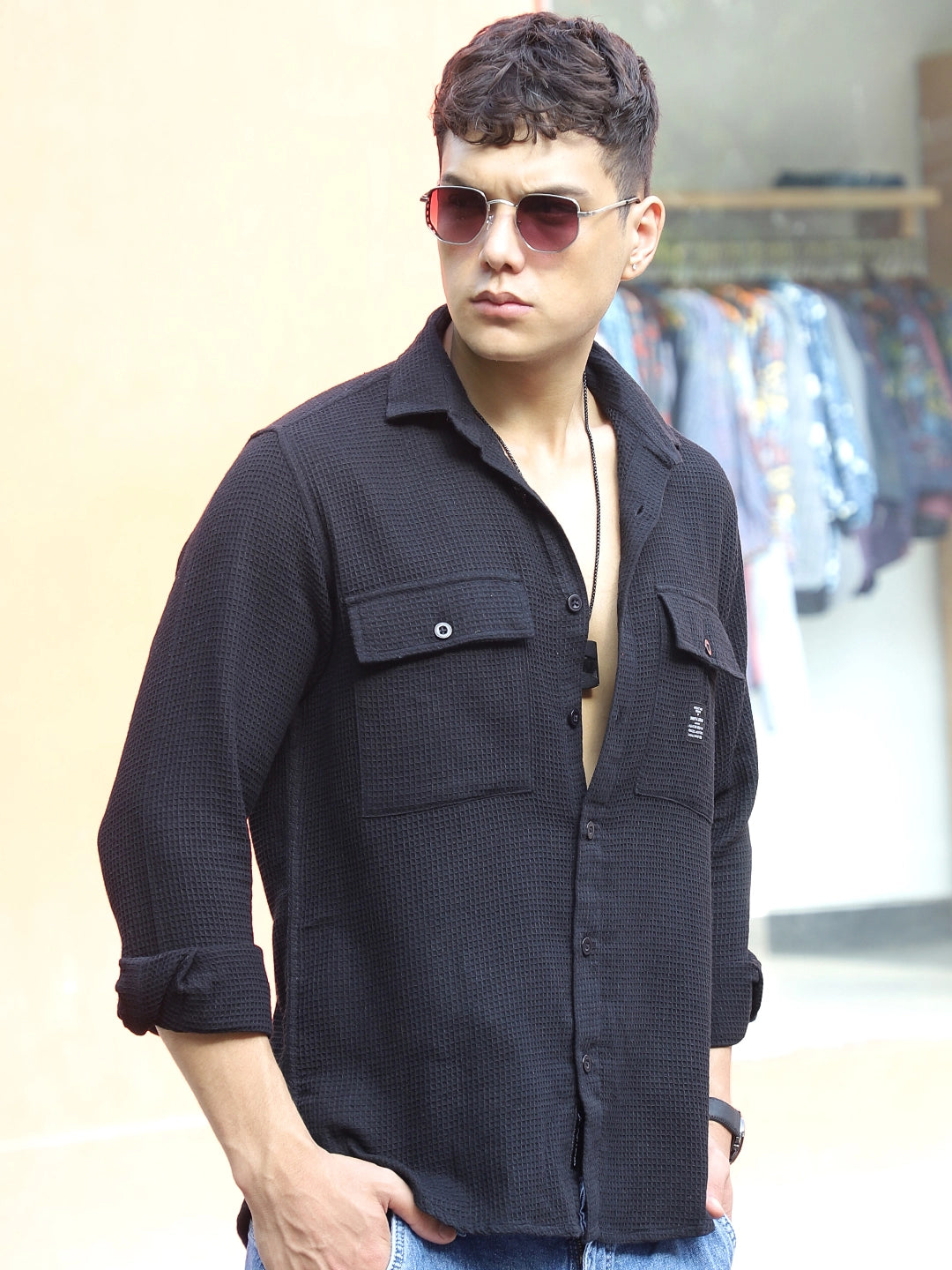 British Vintage Black Full Sleeve Shirt