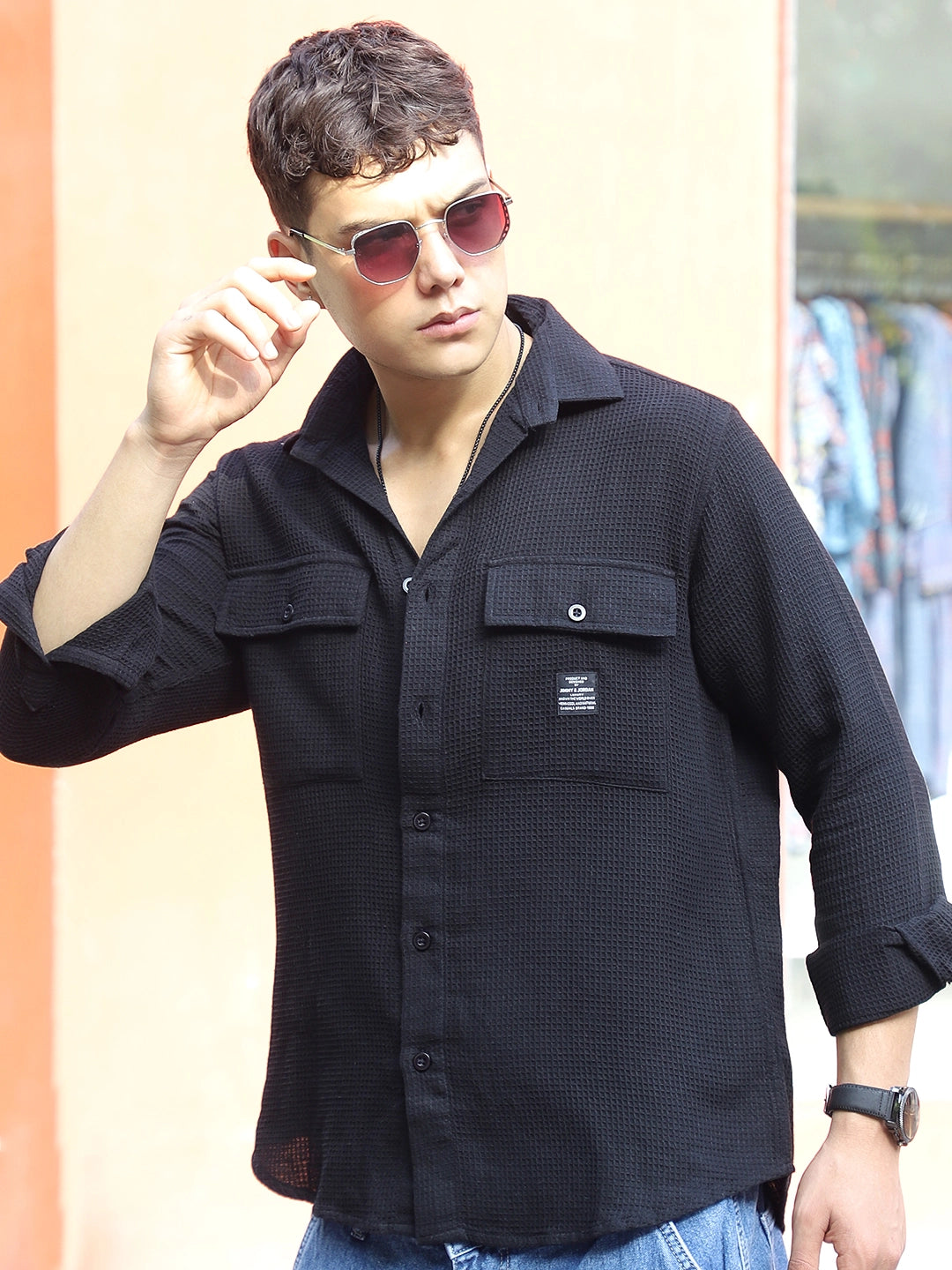British Vintage Black Full Sleeve Shirt
