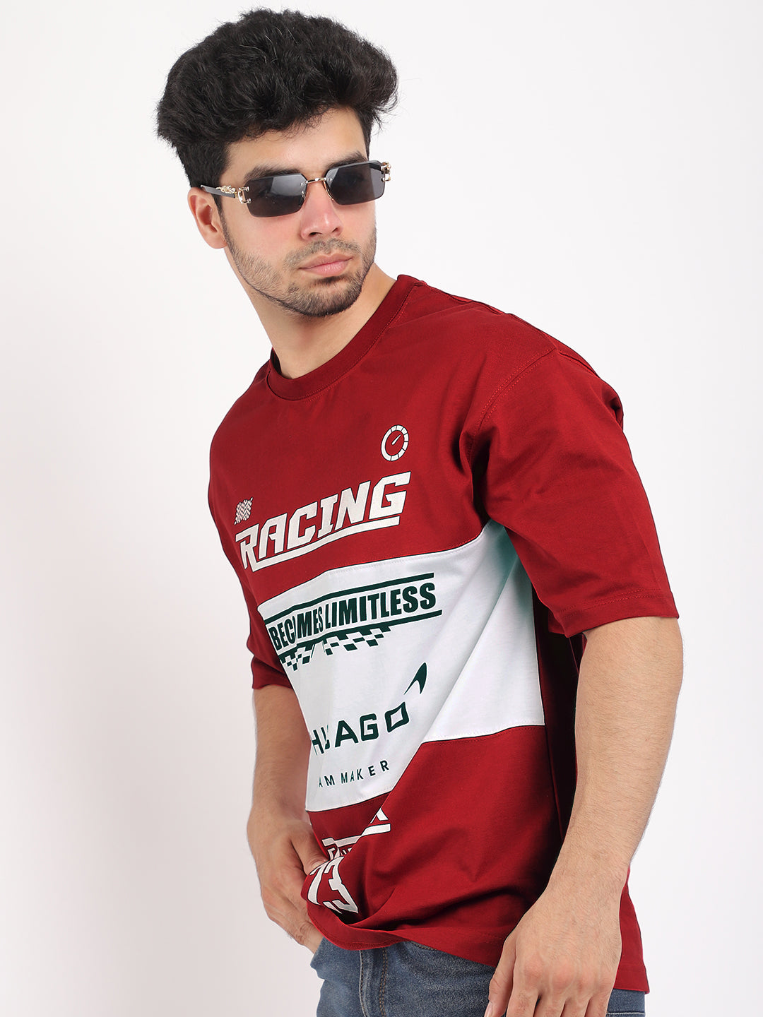 Adrenaline Rush Red Oversized T-Shirt