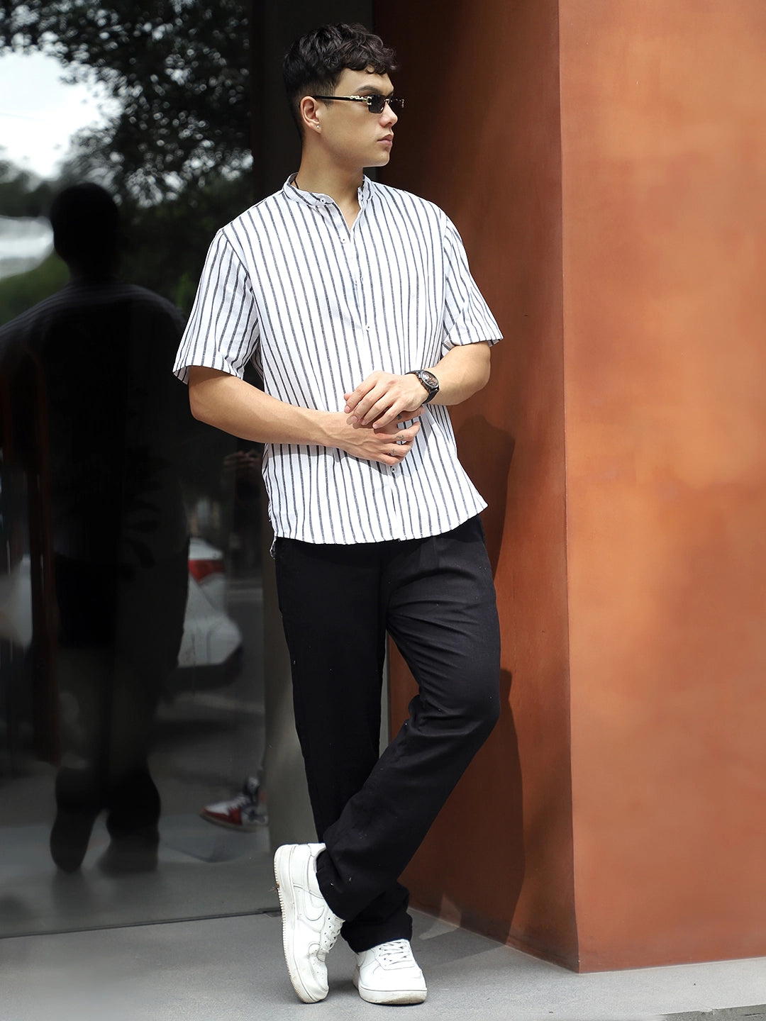 Basklin Black Cotton Trouser
