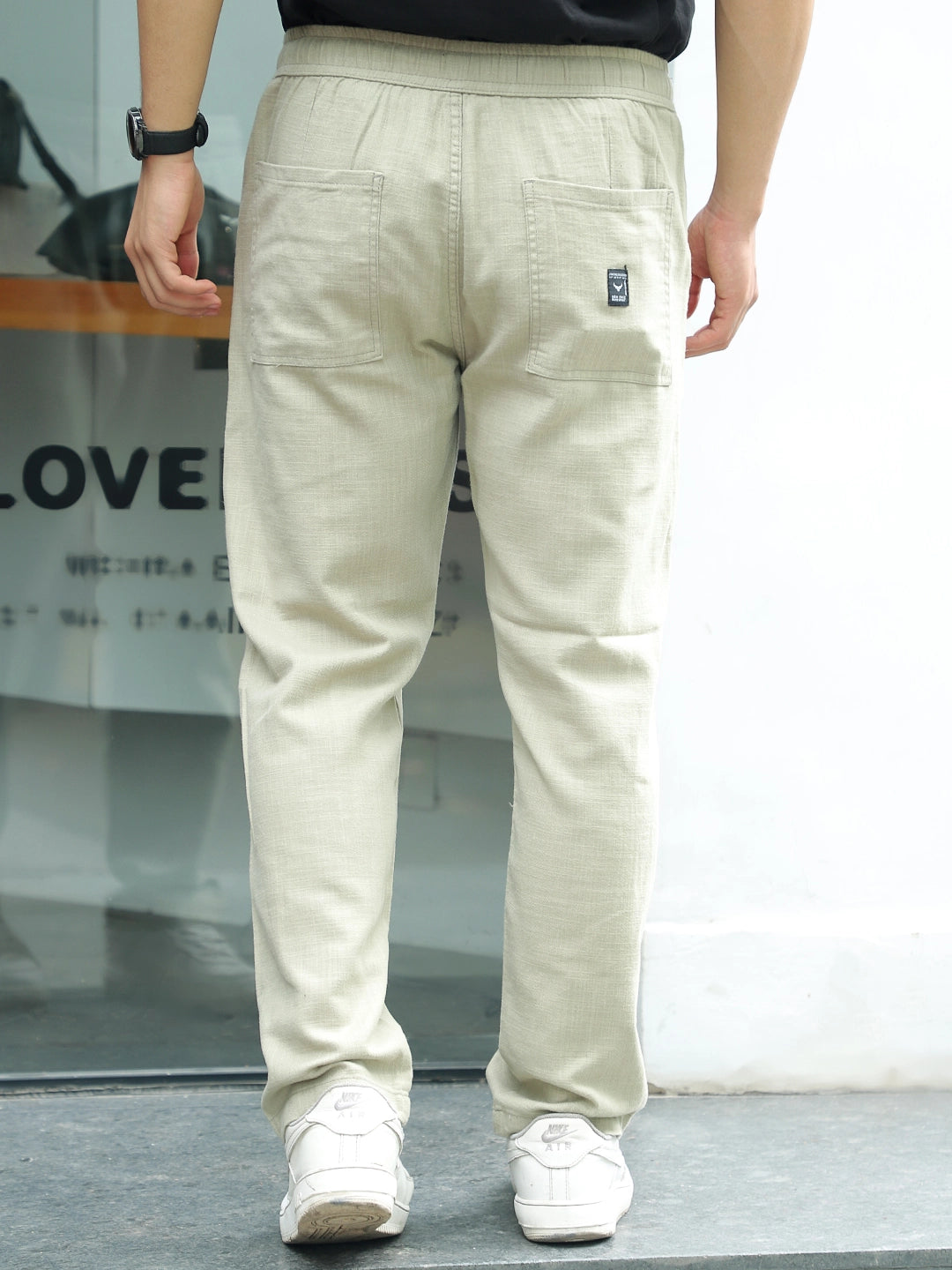 Basklin Light Olive Cotton Trouser