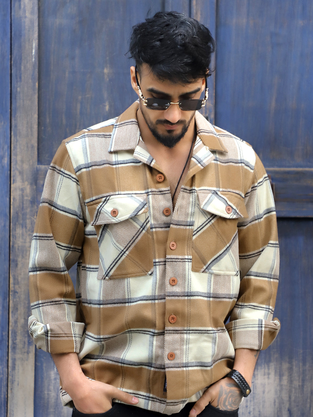 Northfield Classic Brown Check Shacket