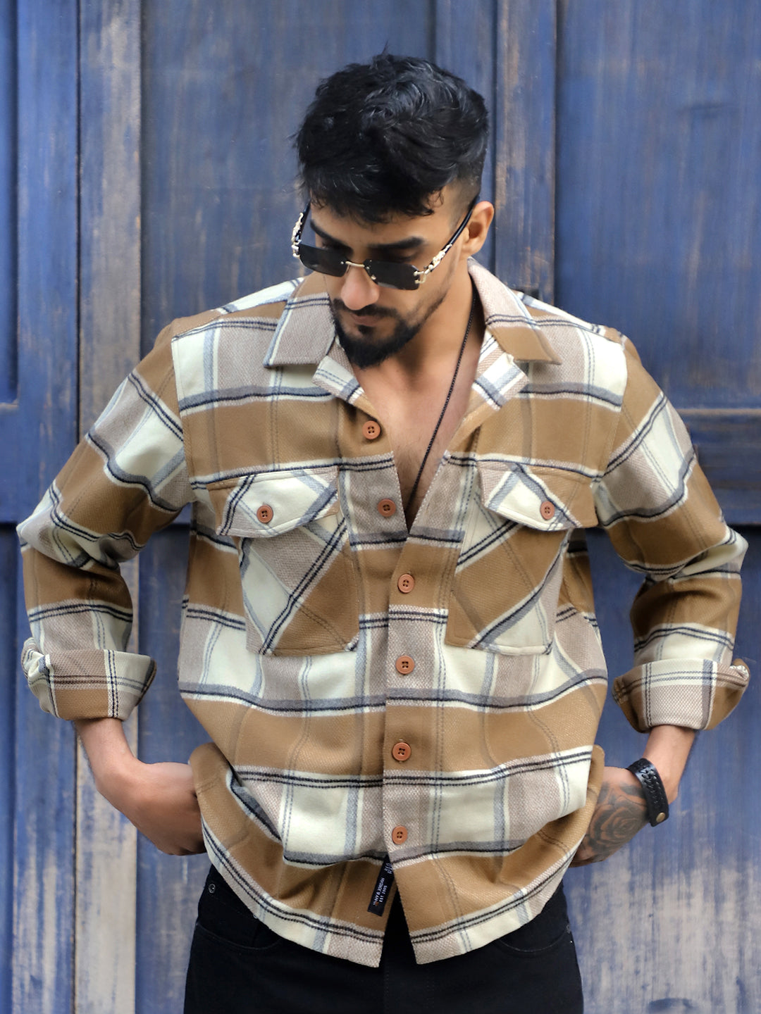 Northfield Classic Brown Check Shacket