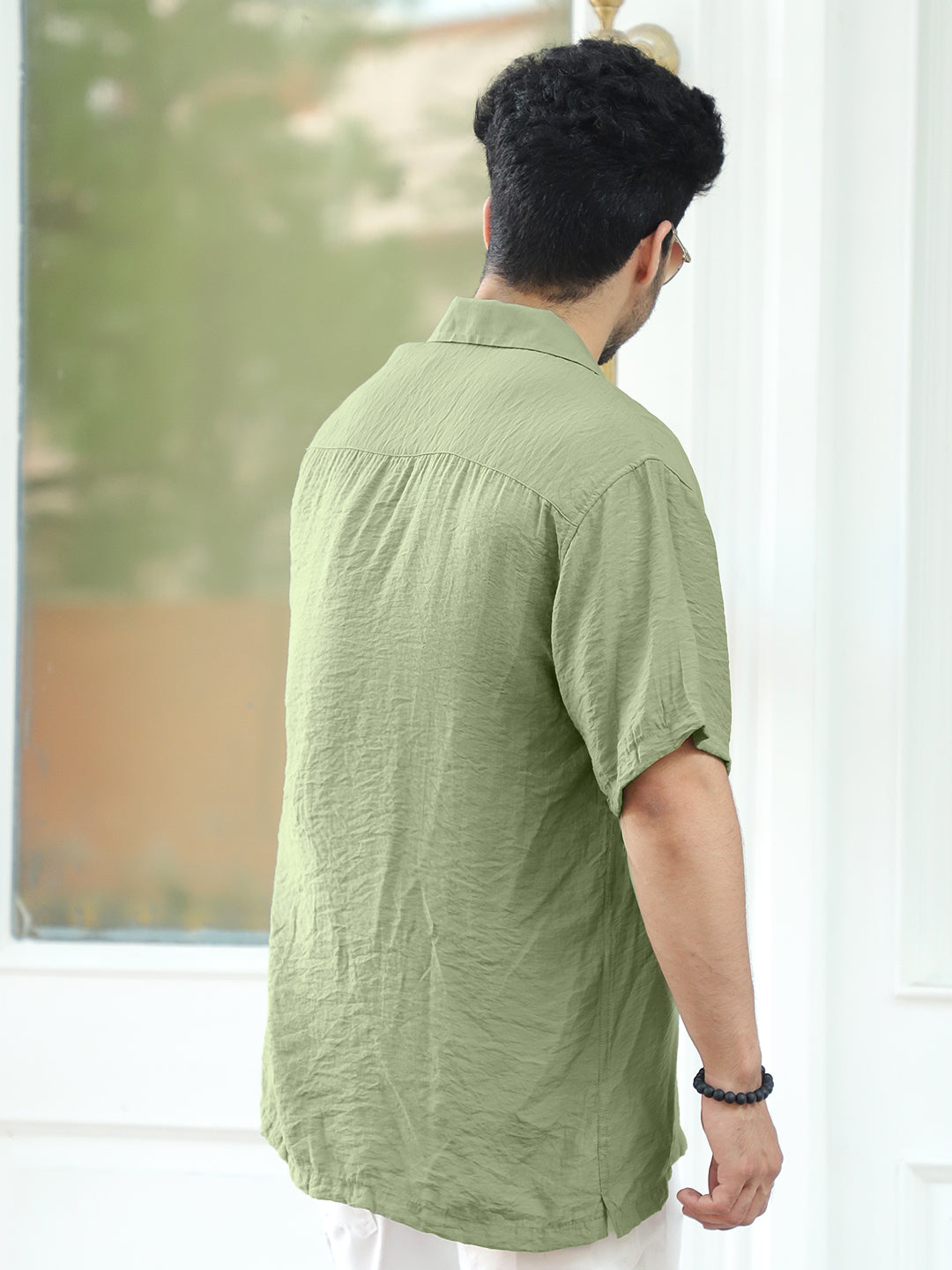 Midnight Command Grass Green Plain Shirt