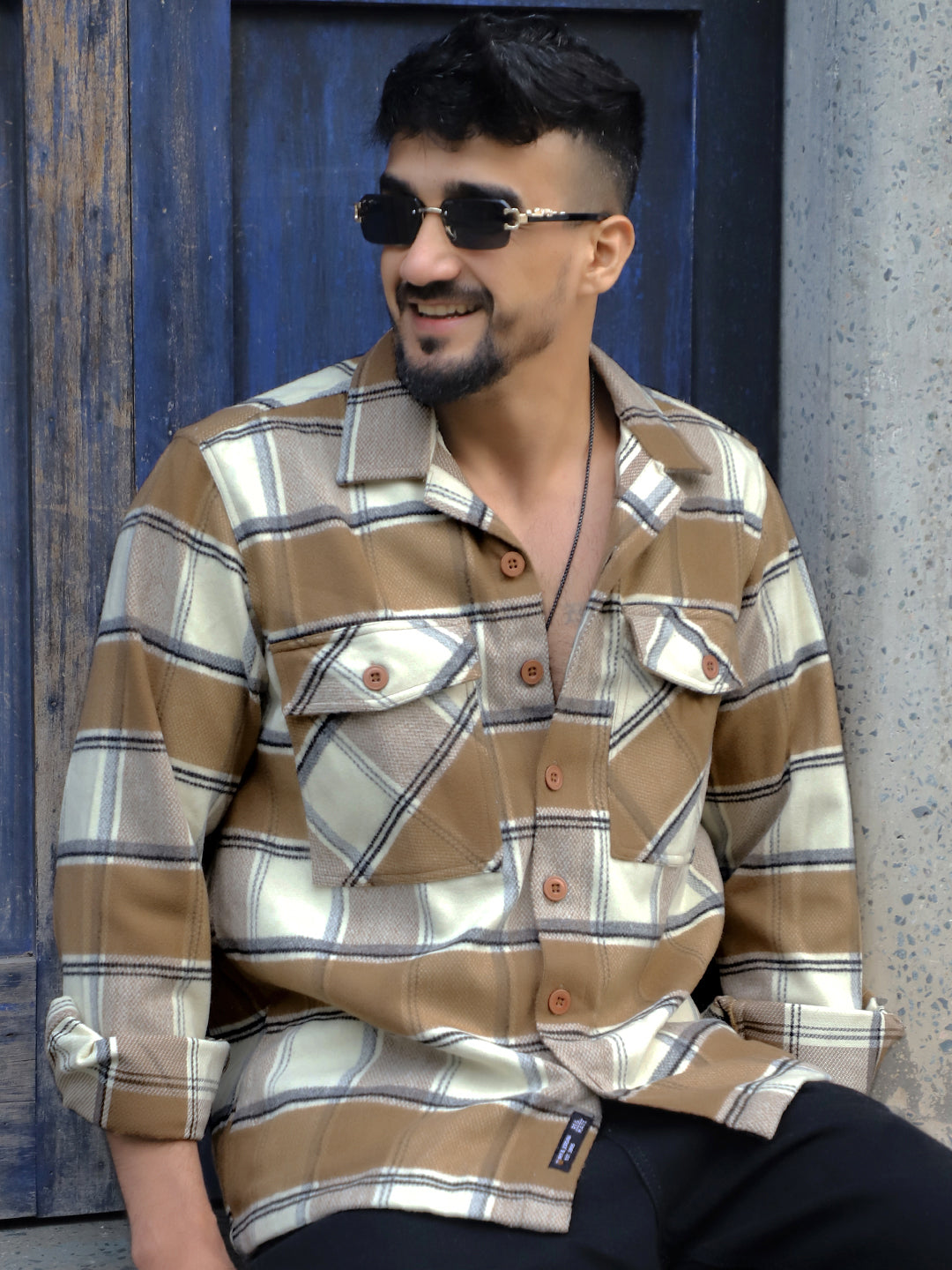 Northfield Classic Brown Check Shacket