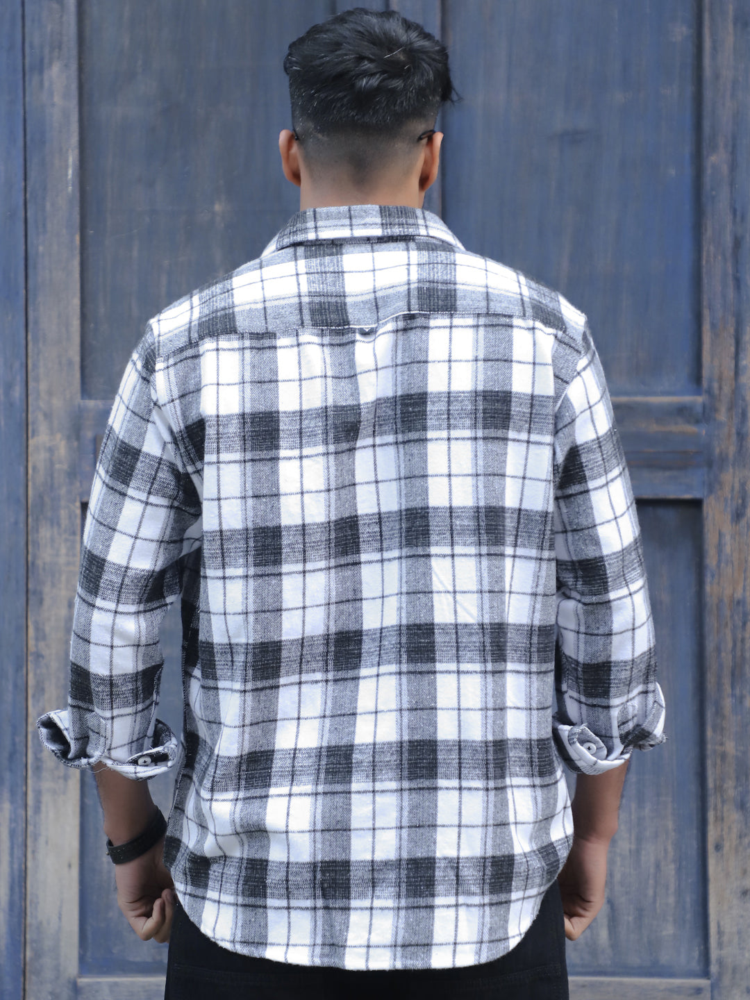 Old Town Black Check Full Sleeve Shirt