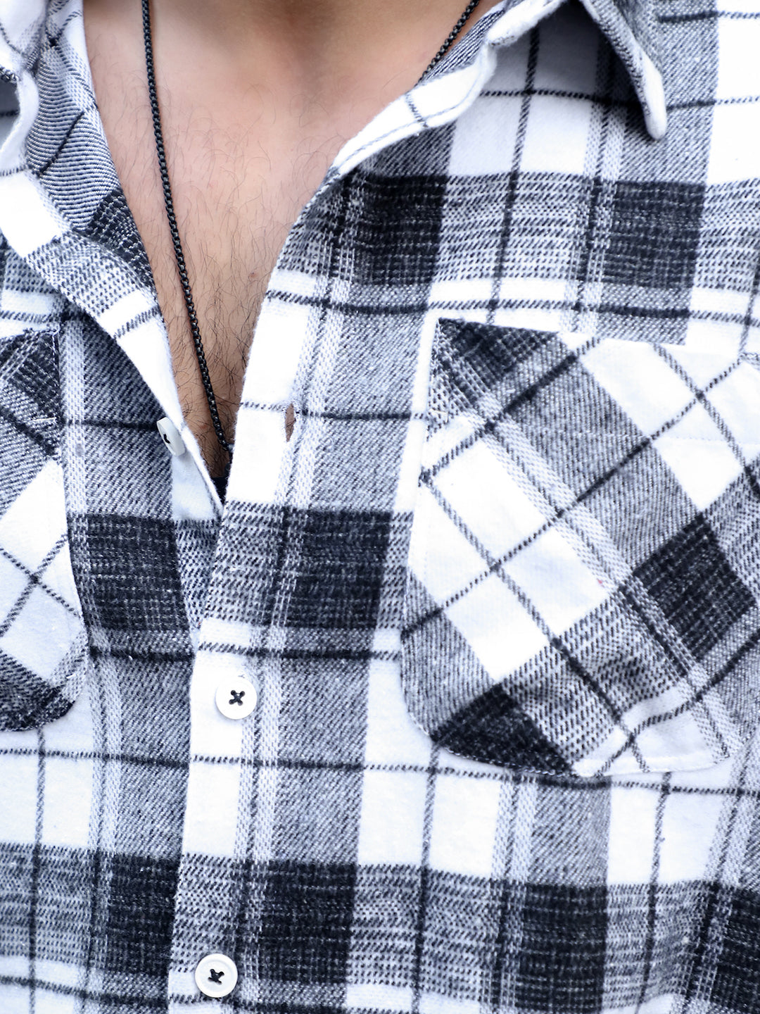 Old Town Black Check Full Sleeve Shirt