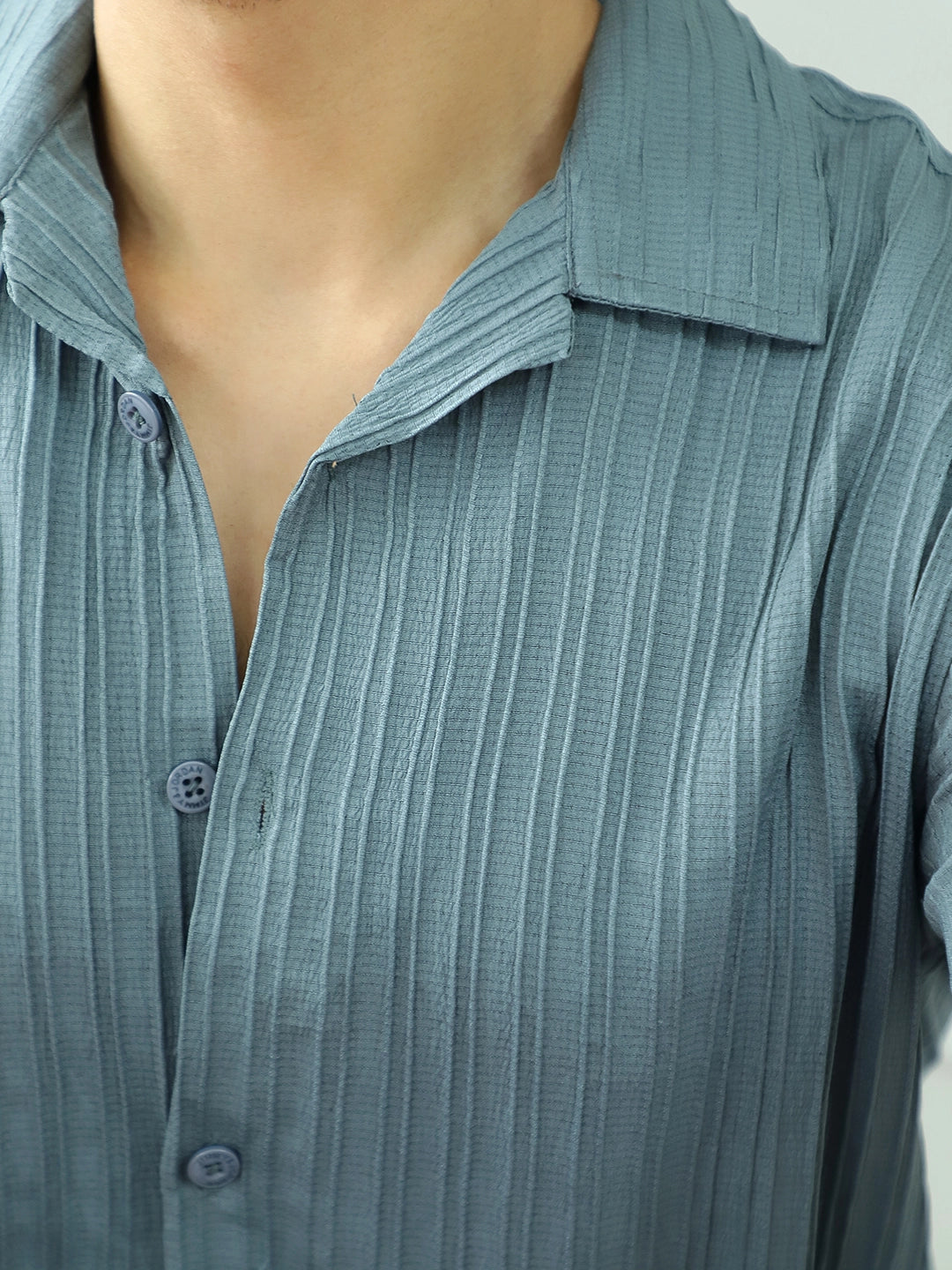 Lush Teal Green Half Sleeve Shirt