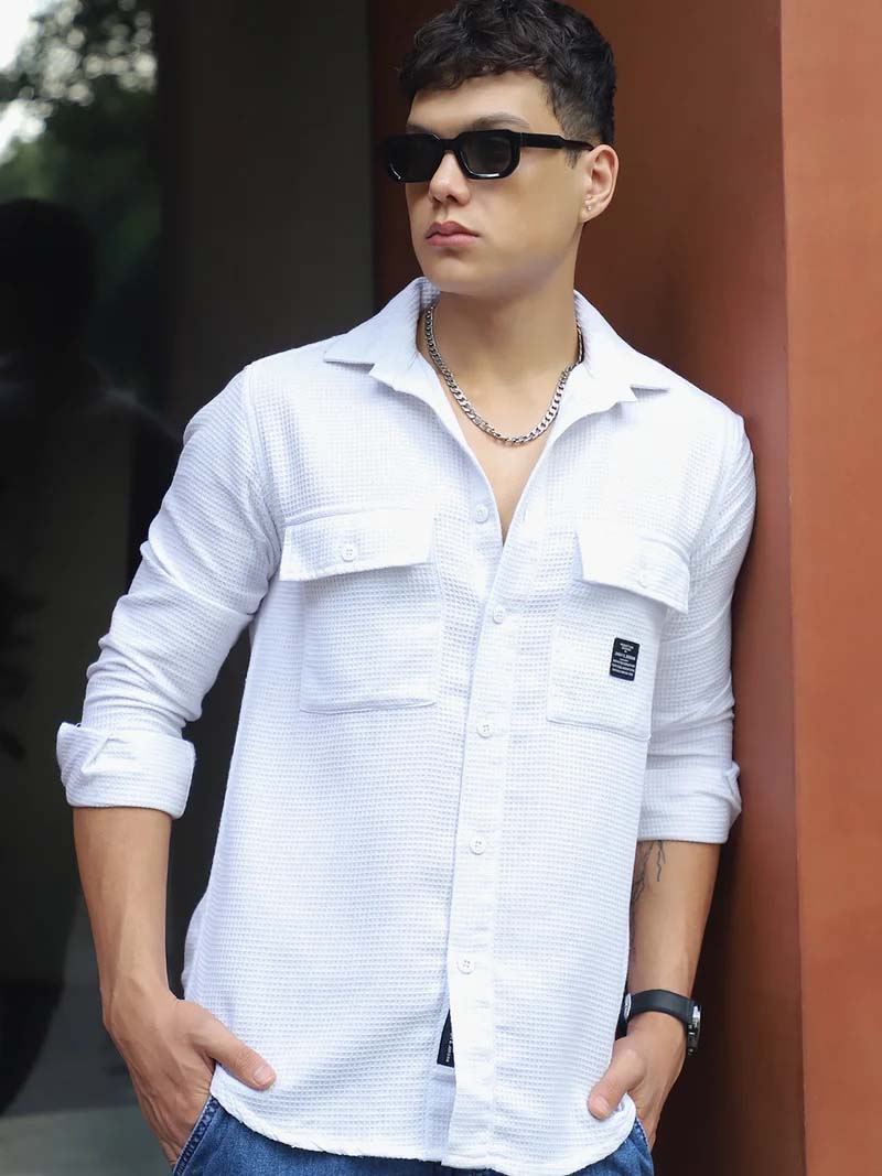 British Vintage White Full Sleeve Shirt