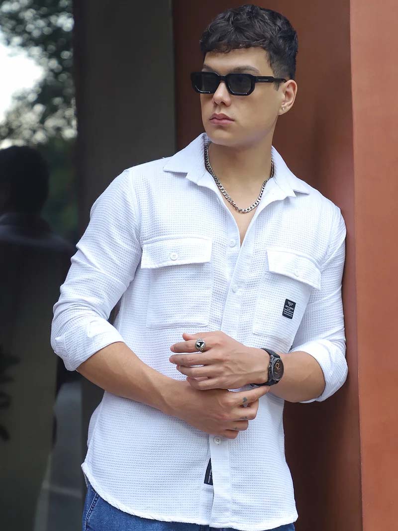 British Vintage White Full Sleeve Shirt