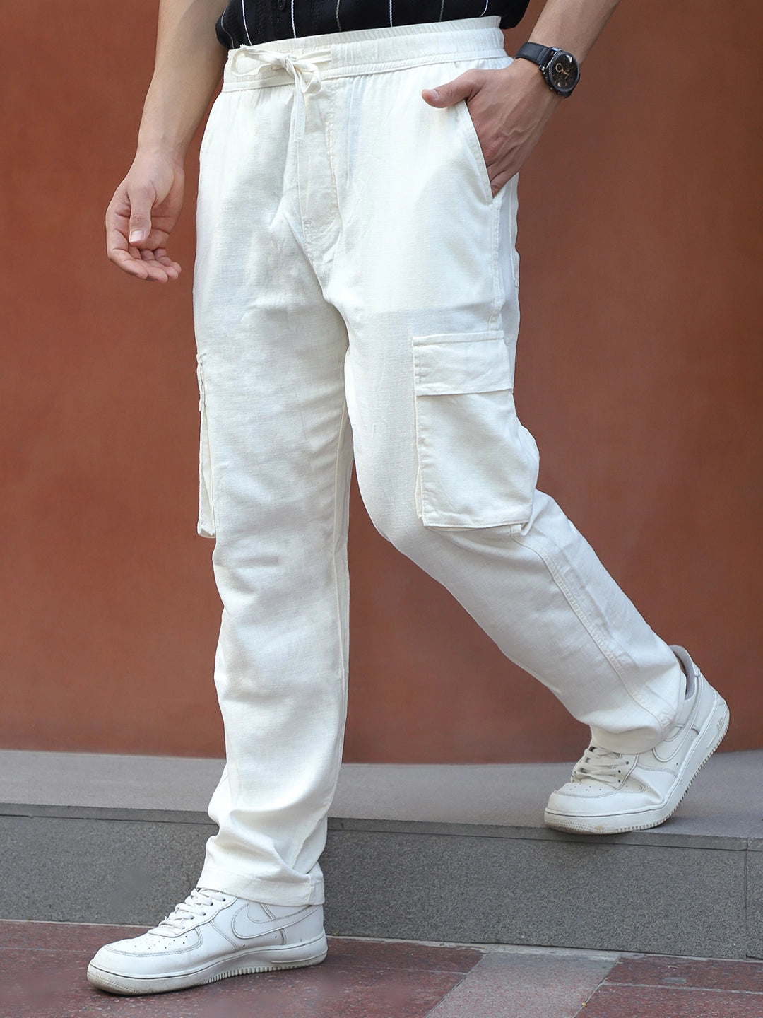 Desert Cream Linen Cargo