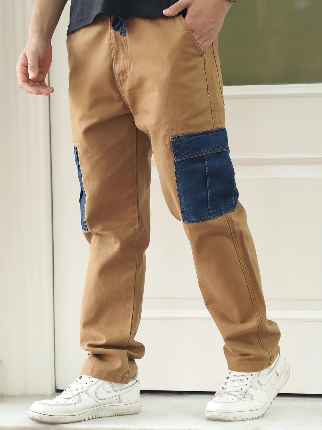 Toughcraft Caramel Brown Denim Cargo