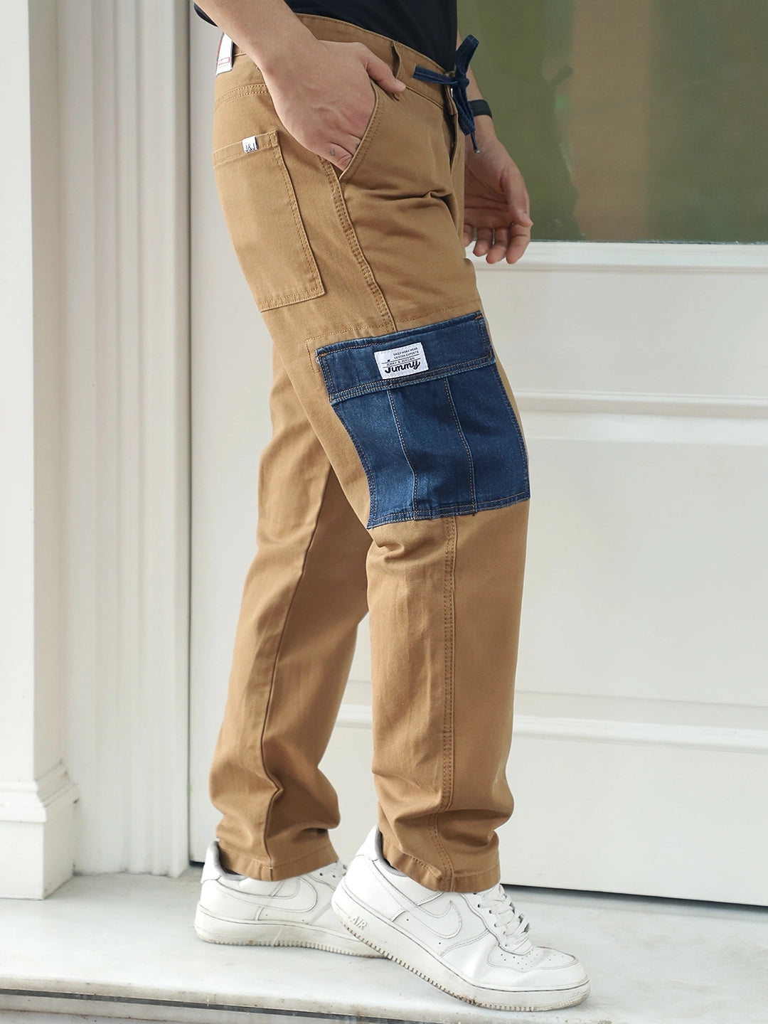 Toughcraft Caramel Brown Denim Cargo