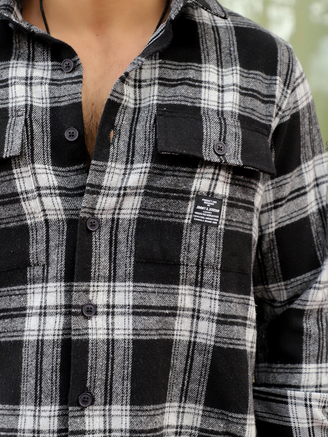 IronHawk Black Check Full Sleeve Shirt
