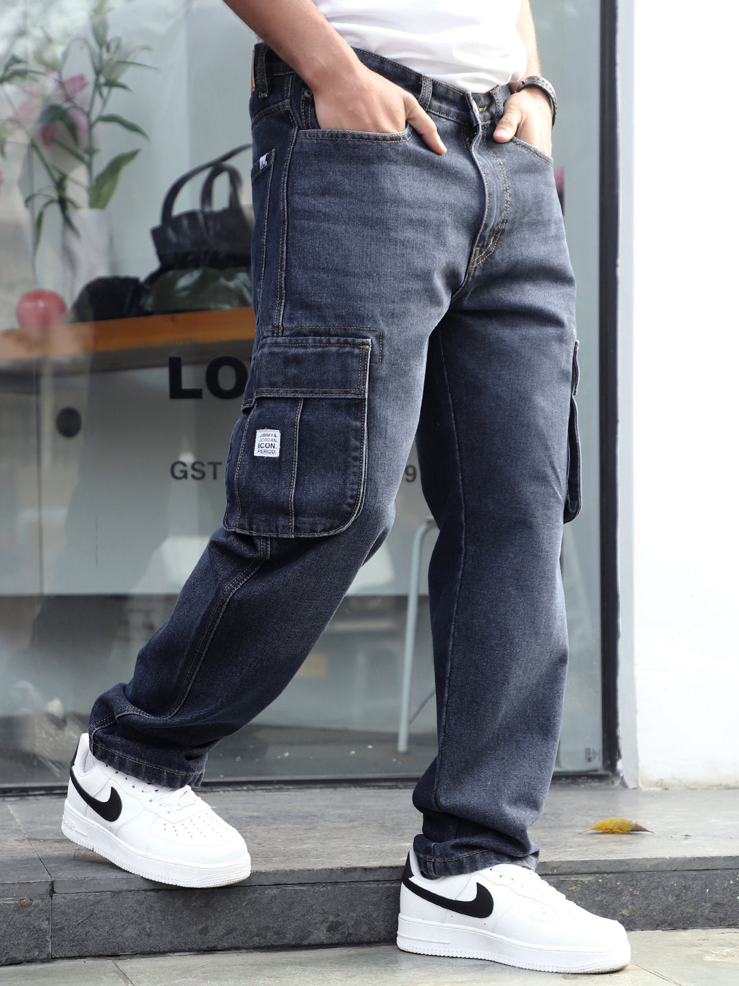 Driftwood Midnight Dark Blue Denim Cargo